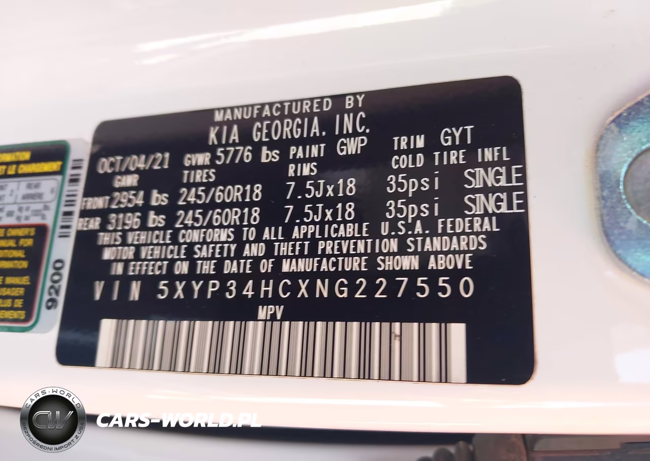 2022 Kia Telluride Ex VIN:5XYP34HCXNG227550 - 9