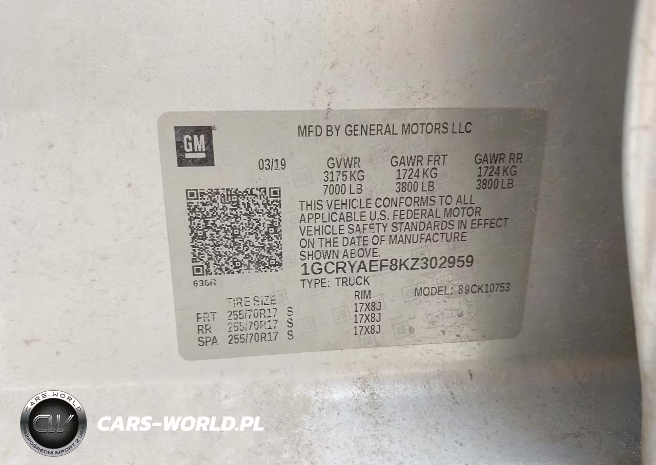 2019 Chevrolet Silverado 1500 Work Truck VIN:1GCRYAEF8KZ302959 - 9