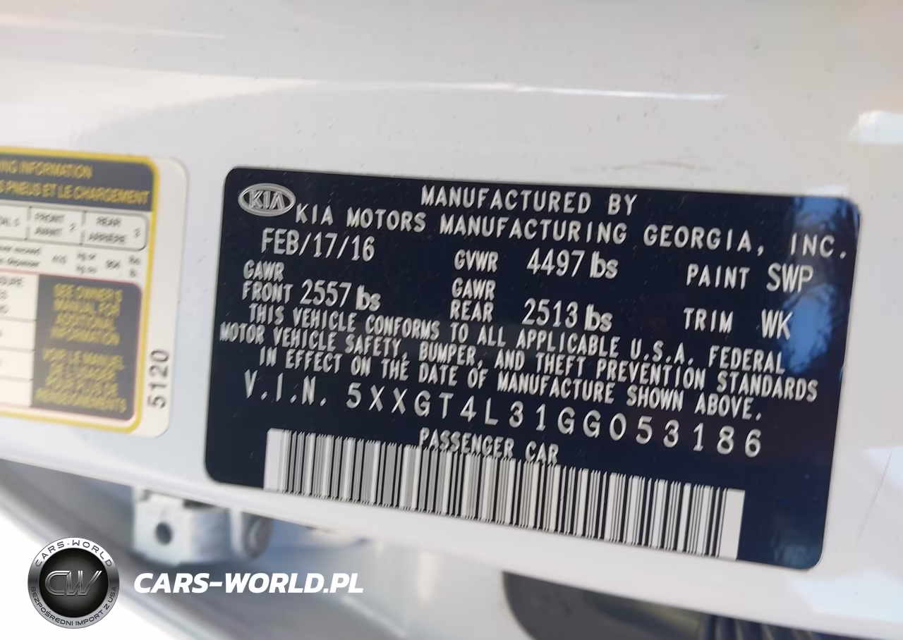 2016 Kia Optima Lx VIN:5XXGT4L31GG053186 - 9