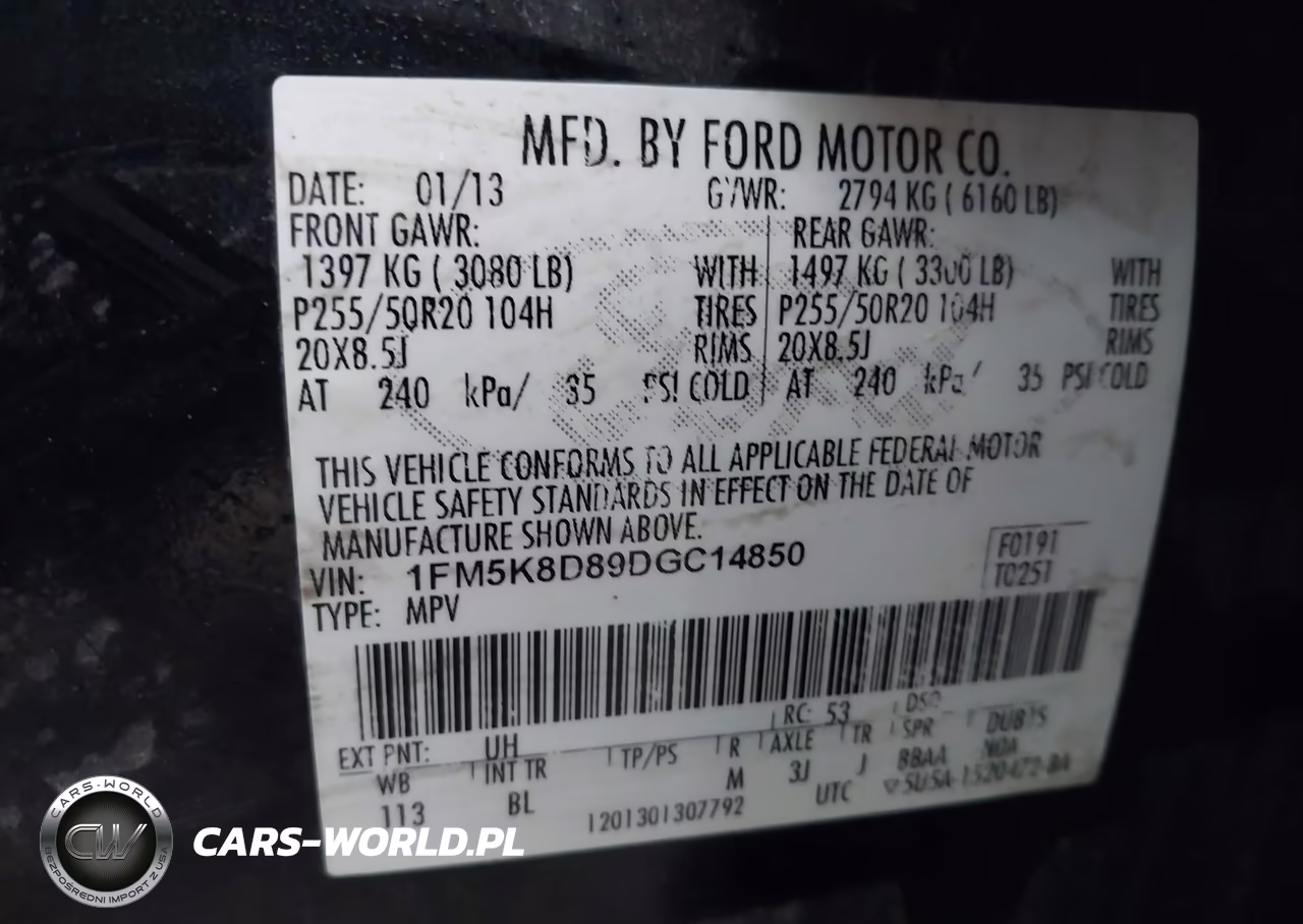 2013 Ford Explorer Xlt VIN:1FM5K8D89DGC14850 - 9