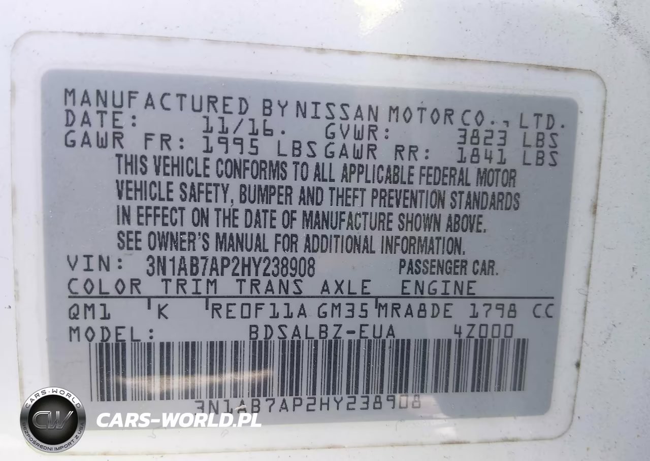 2017 Nissan Sentra S VIN:3N1AB7AP2HY238908 - 9