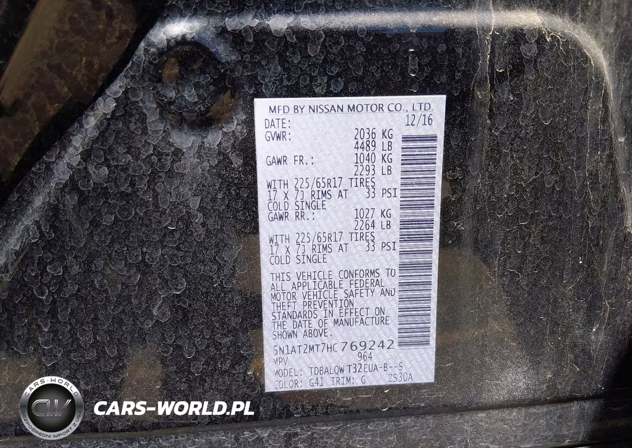 2017 Nissan Rogue Sv VIN:5N1AT2MT7HC769242 - 9