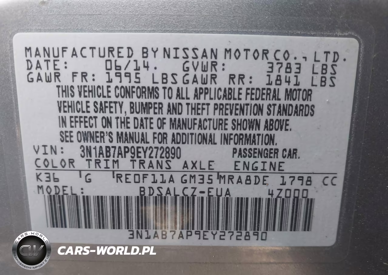 2014 Nissan Sentra S VIN:3N1AB7AP9EY272890 - 9