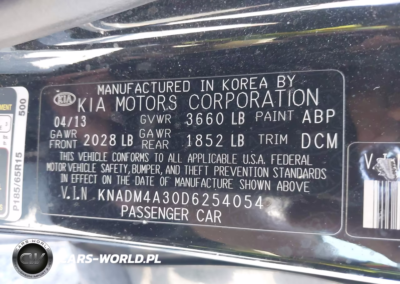 2013 Kia Rio Lx VIN:KNADM4A30D6254054 - 9