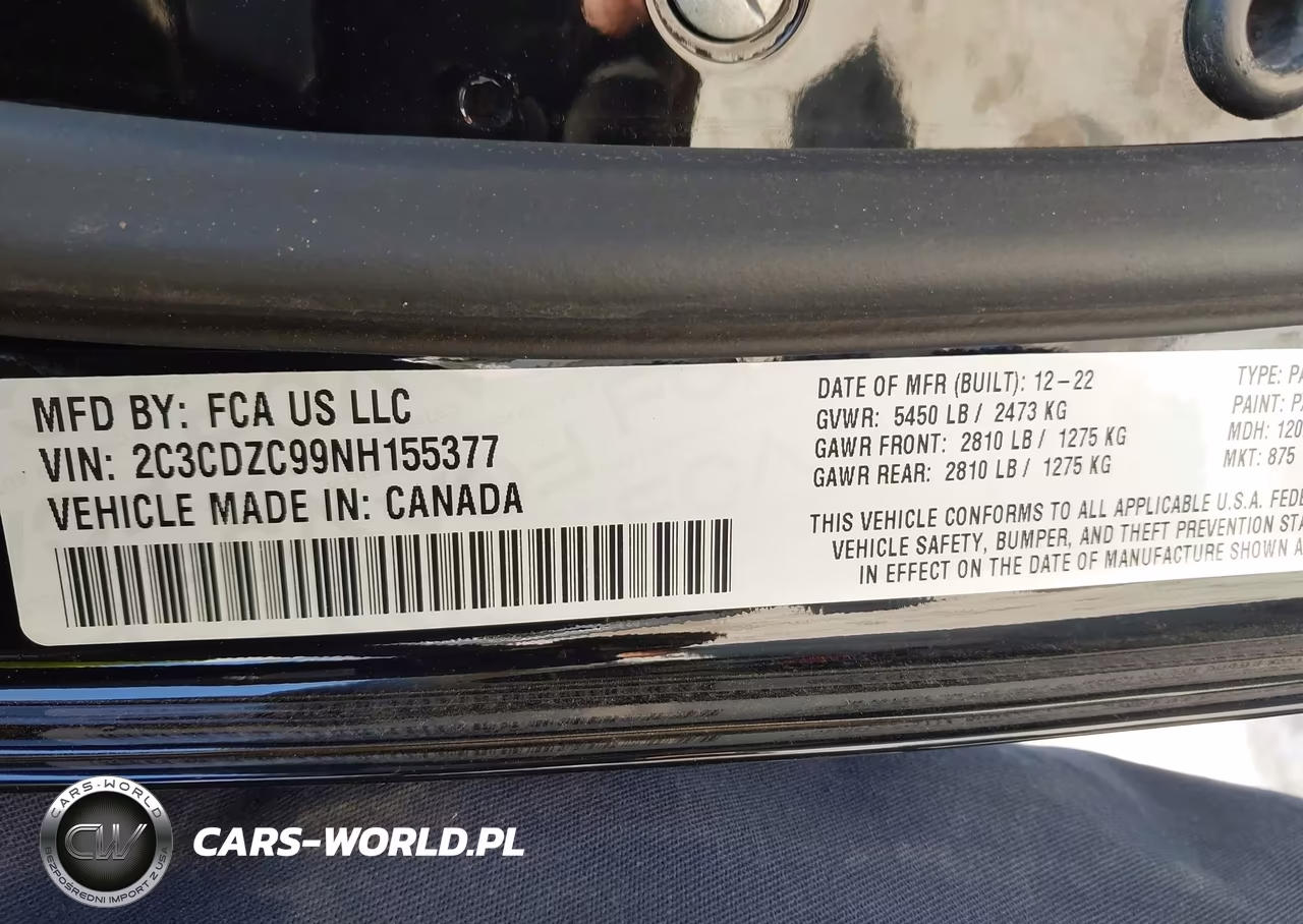 2022 Dodge Challenger Srt Hellcat VIN:2C3CDZC99NH155377 - 9