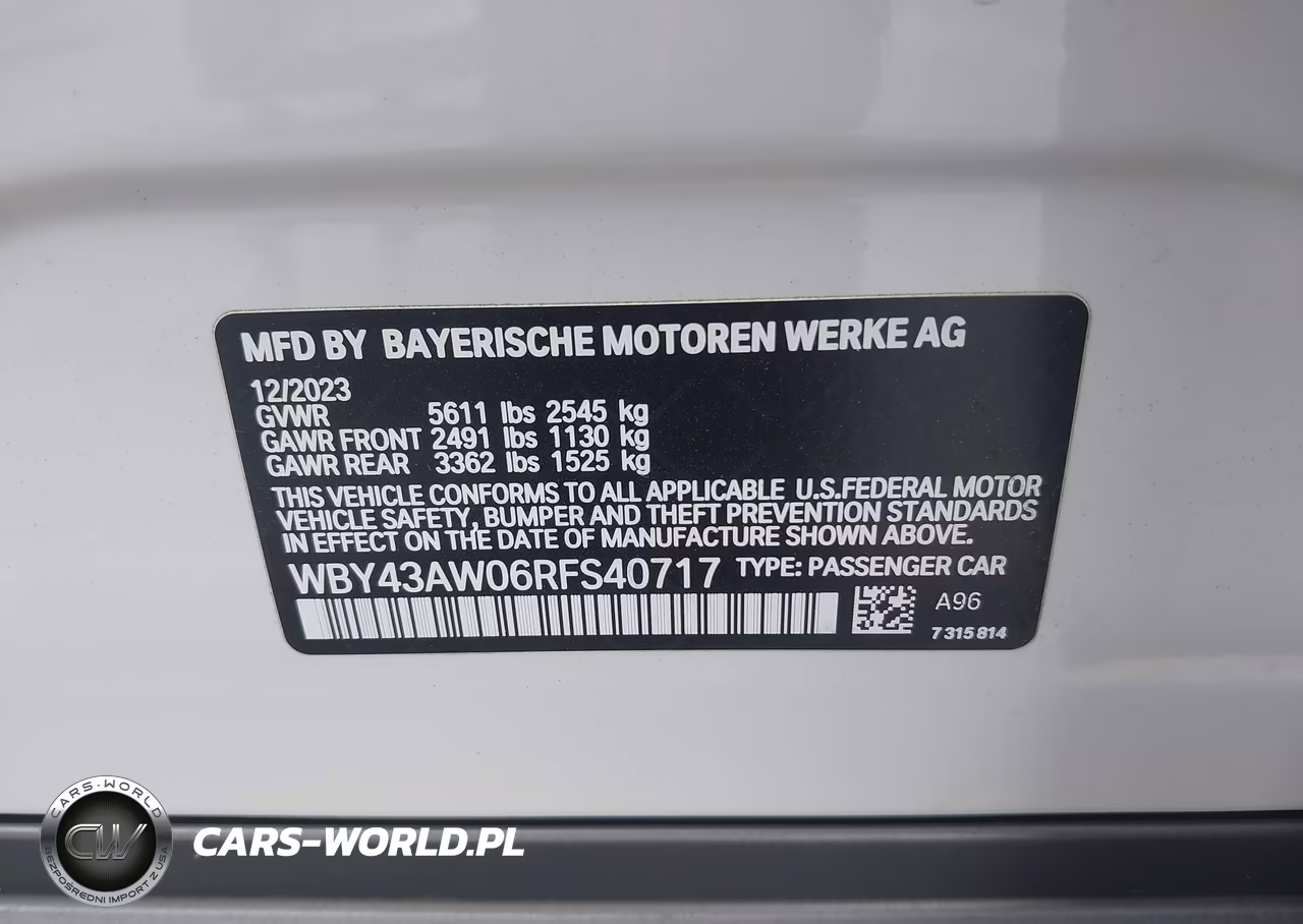 2024 BMW I4 Gran Coupe Edrive35 VIN:WBY43AW06RFS40717 - 9
