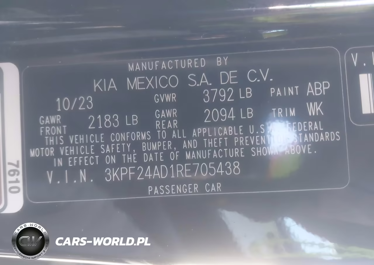 2024 Kia Forte Lxs VIN:3KPF24AD1RE705438 - 9