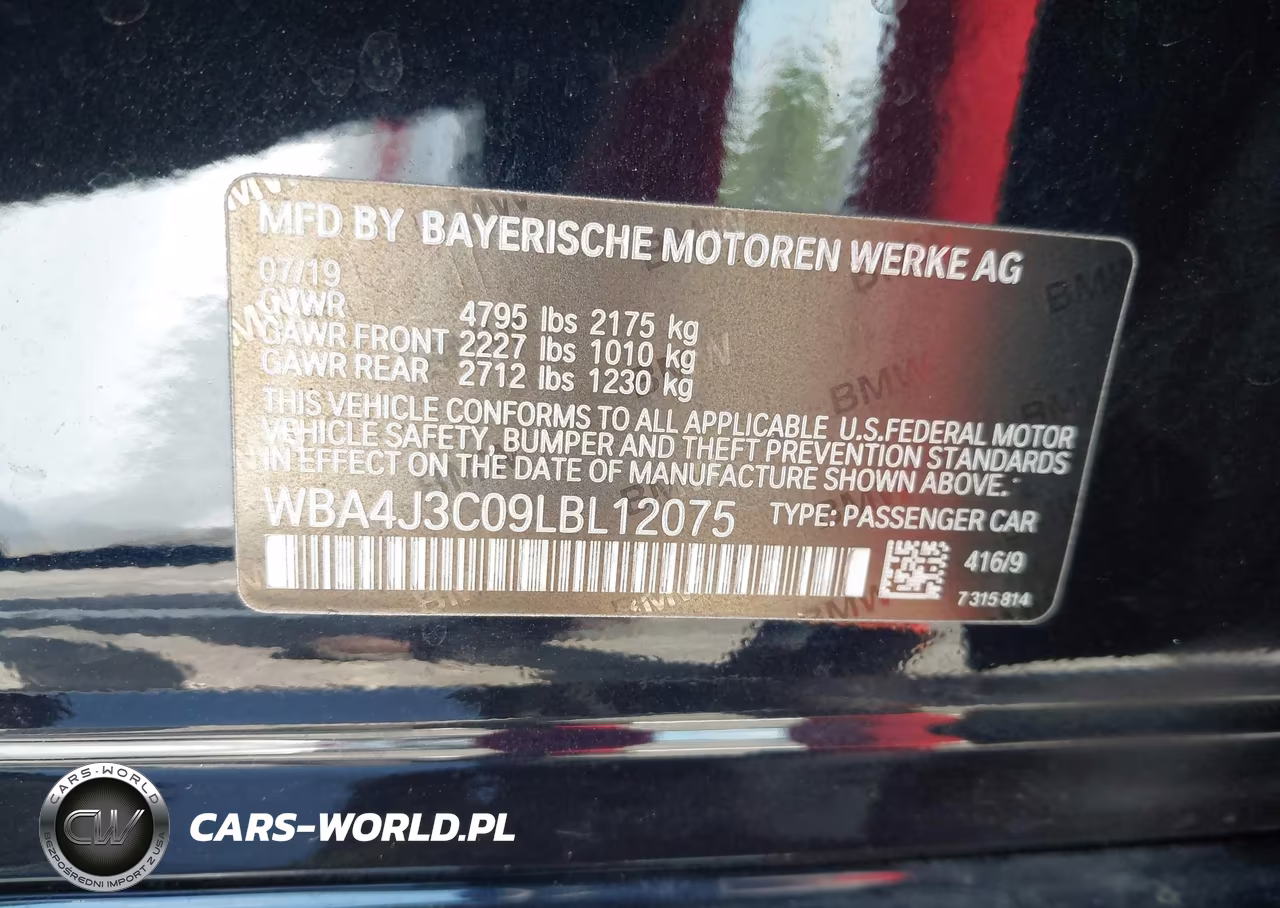 2020 BMW 430I Gran Coupe xDrive VIN:WBA4J3C09LBL12075 - 9