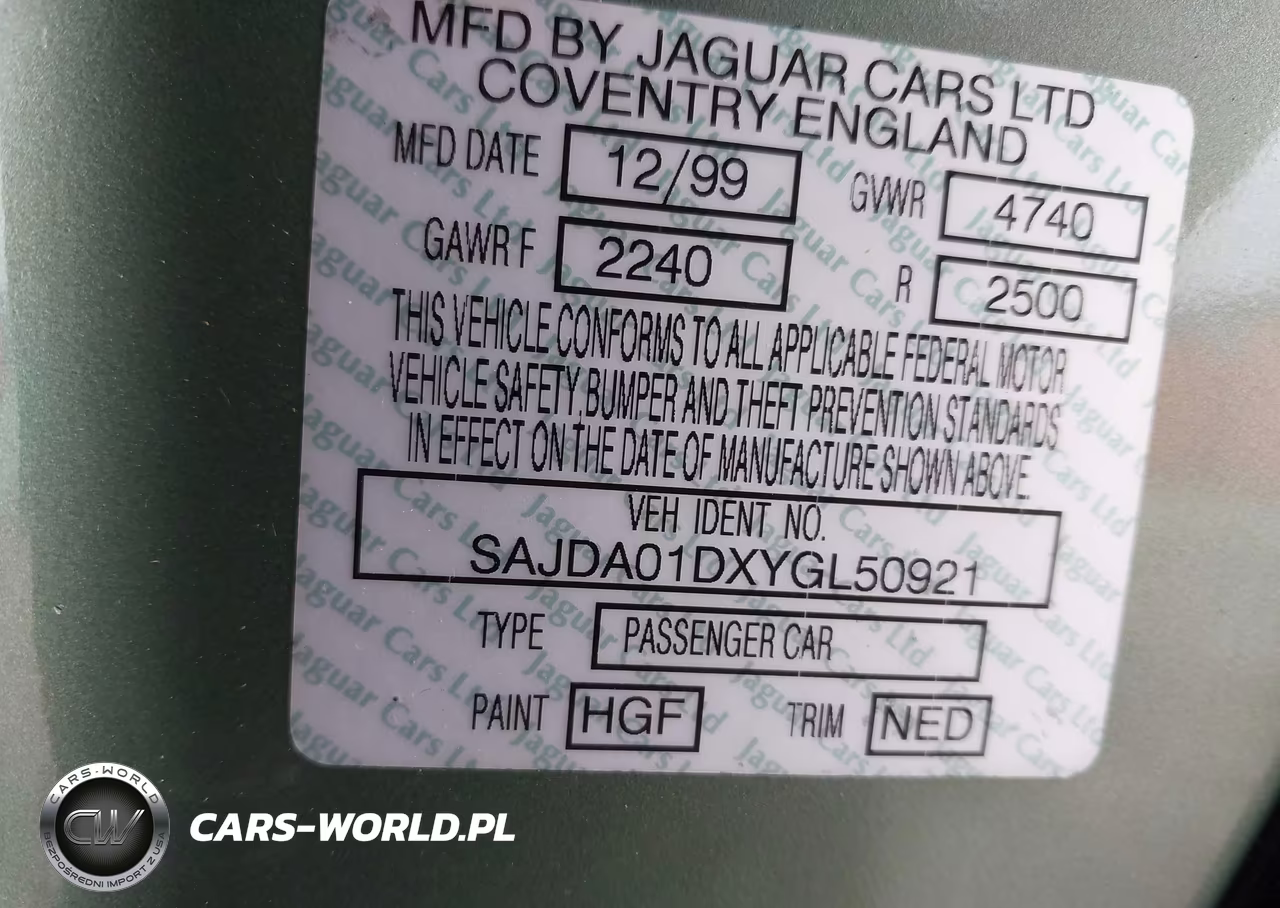 2000 Jaguar S-Type 4.0L V8 VIN:SAJDA01DXYGL50921 - 9