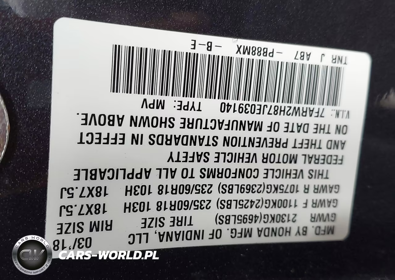 2018 Honda Cr-V Ex-L-Ex-L Navi VIN:7FARW2H87JE039140 - 9