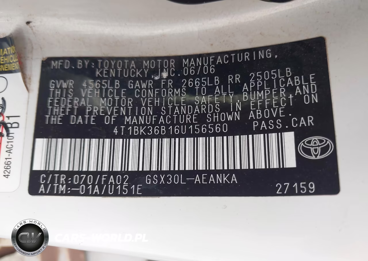 2006 Toyota Avalon Xl VIN:4T1BK36B16U156560 - 9