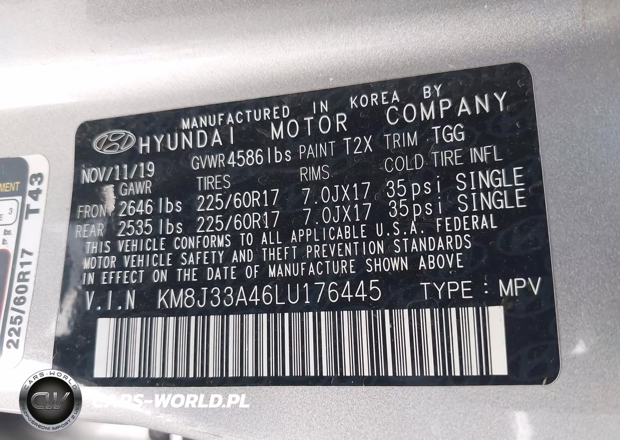2020 Hyundai Tucson Value VIN:KM8J33A46LU176445 - 9