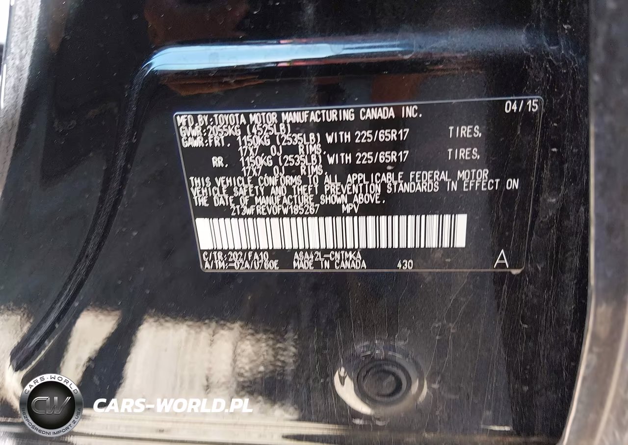2015 Toyota Rav4 Xle VIN:2T3WFREV0FW185267 - 9