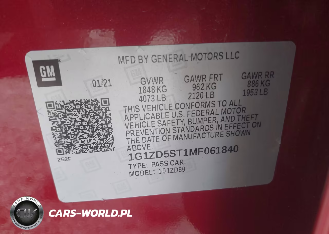 2021 Chevrolet Malibu Fwd Lt VIN:1G1ZD5ST1MF061840 - 9
