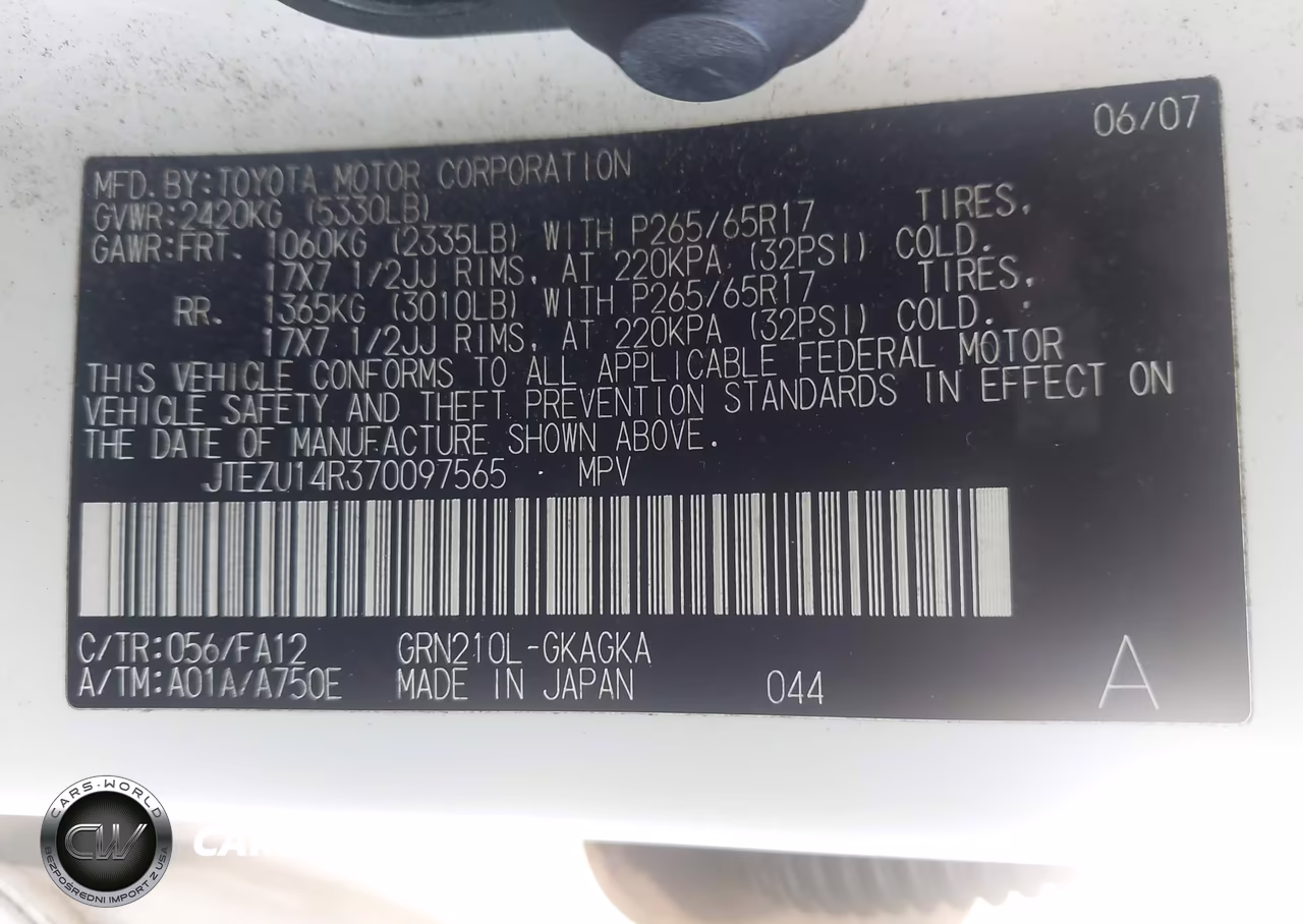 2007 Toyota 4Runner Sr5 VIN:JTEZU14R370097565 - 9