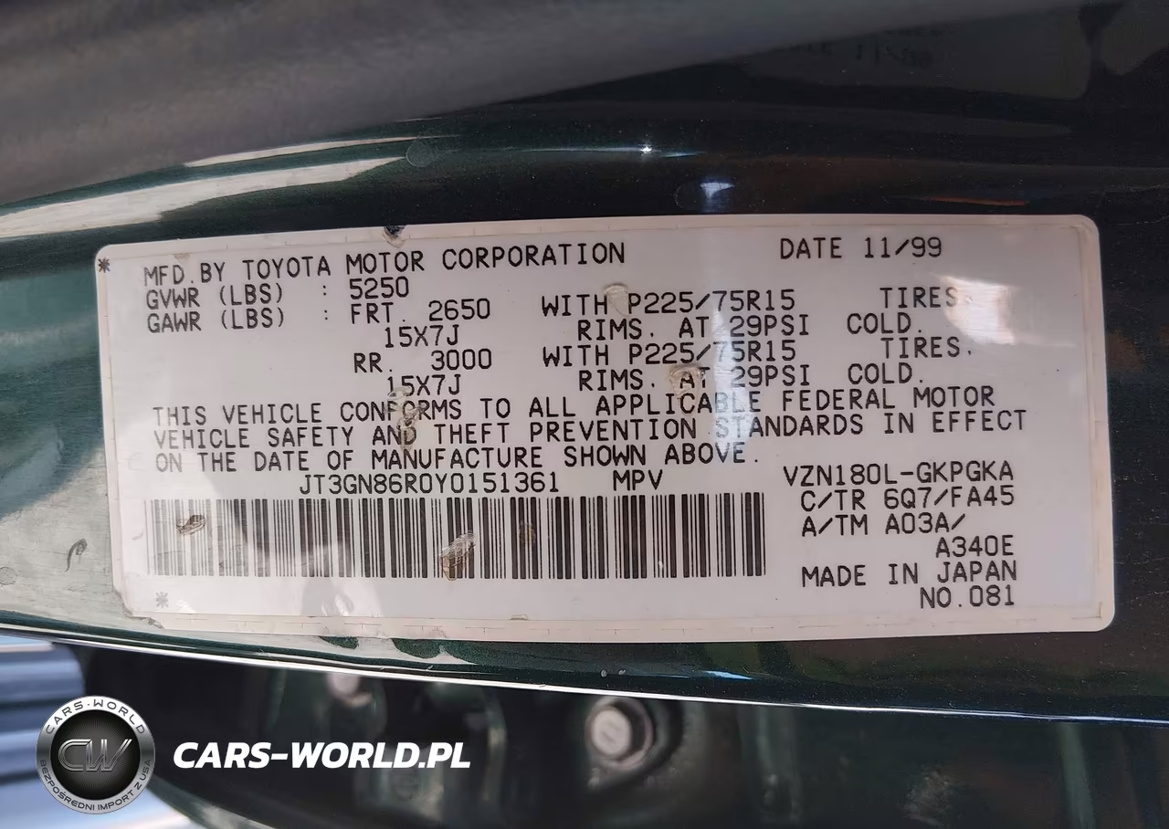 2000 Toyota 4Runner Sr5 V6 VIN:JT3GN86R0Y0151361 - 9