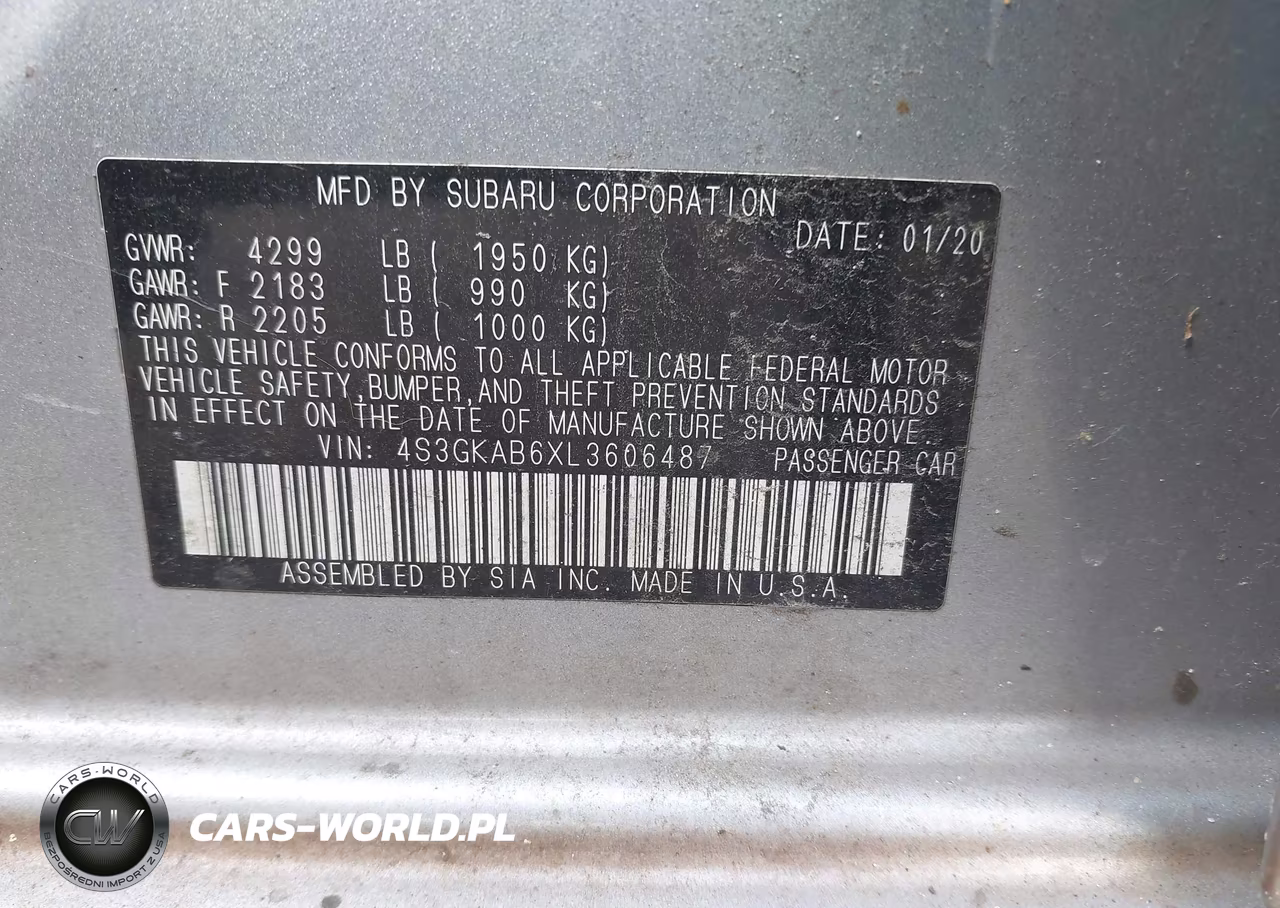 2020 Subaru Impreza Sedan VIN:4S3GKAB6XL3606487 - 9