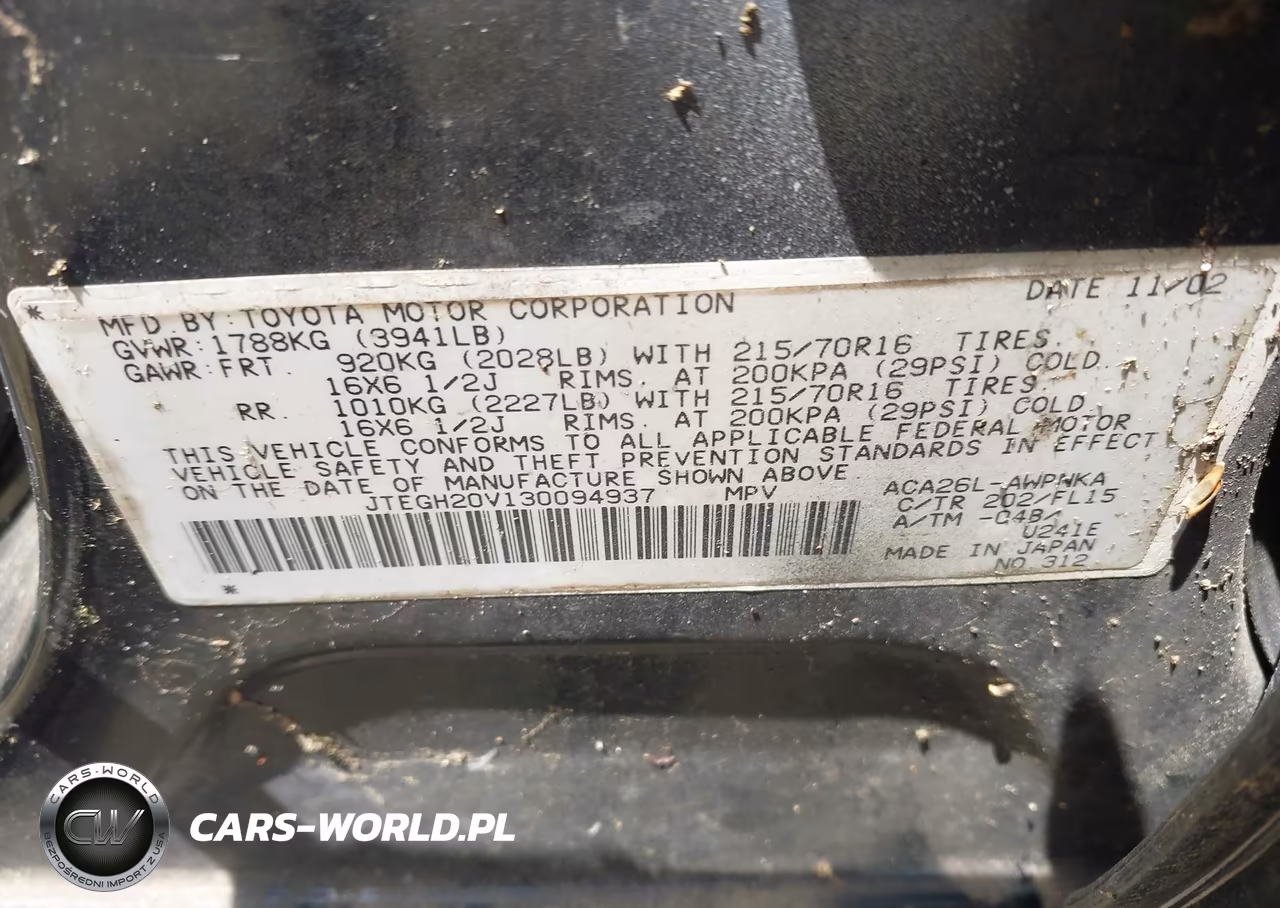 2003 Toyota Rav4 Base (A4) VIN:JTEGH20V130094937 - 9