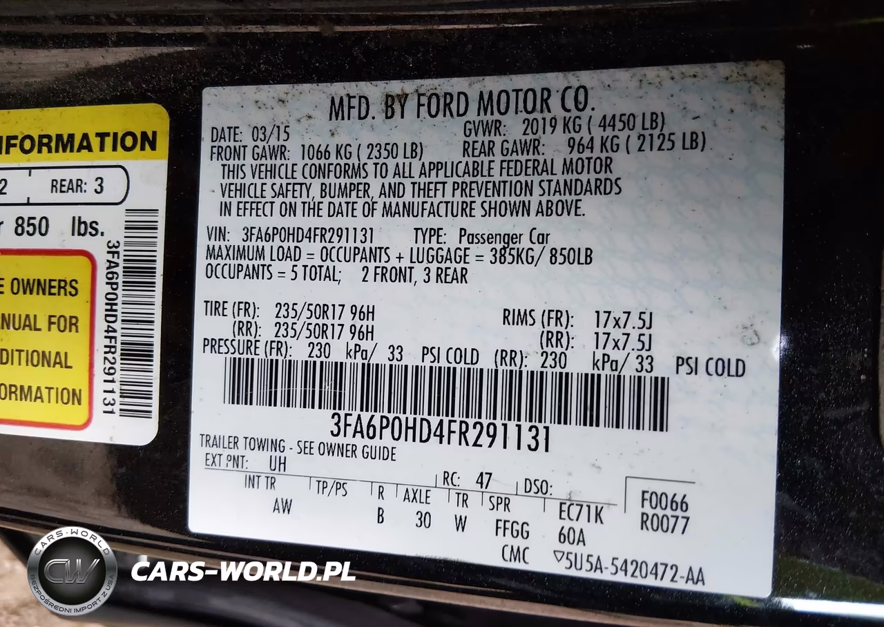 2015 Ford Fusion Se VIN:3FA6P0HD4FR291131 - 9
