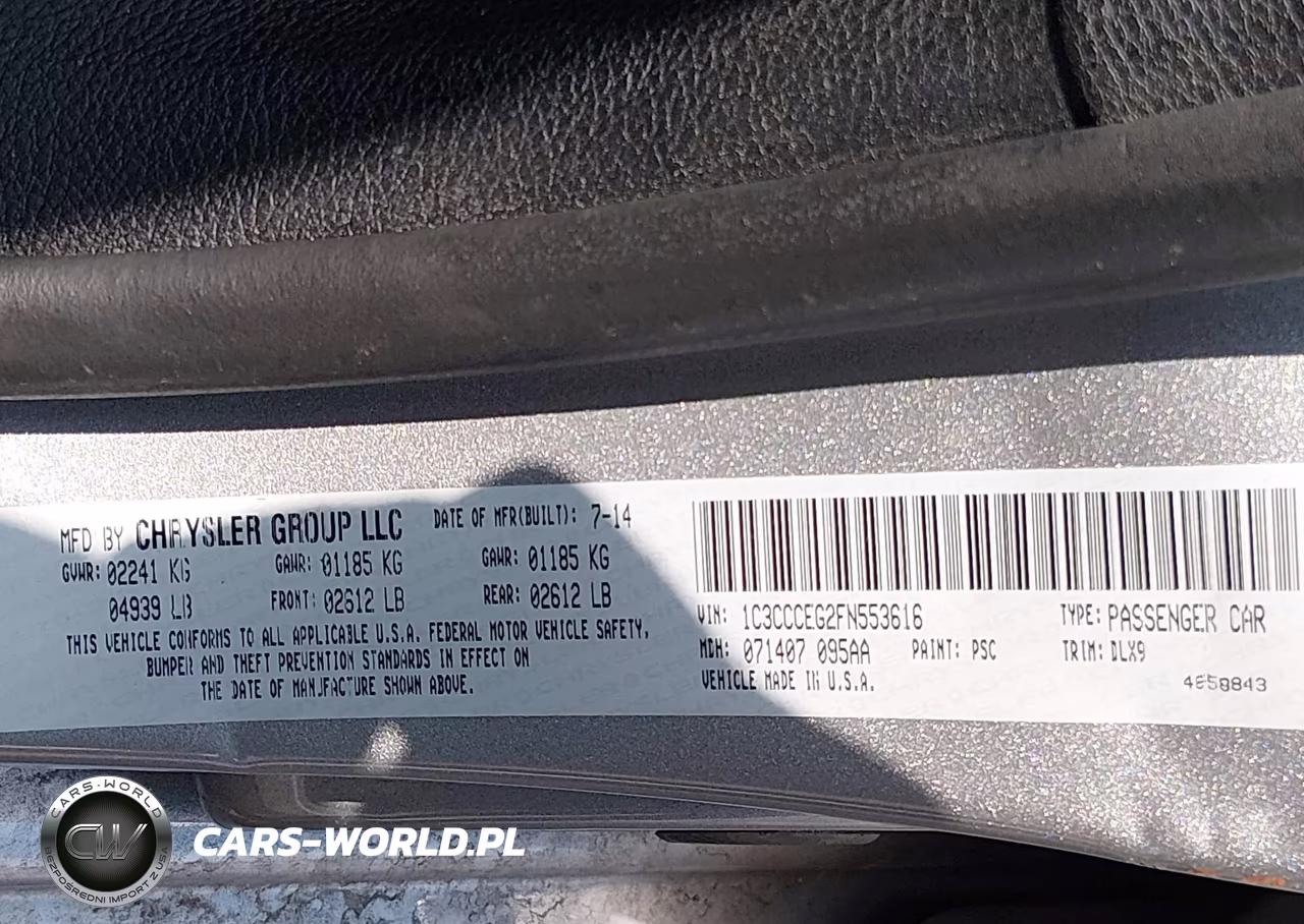 2015 Chrysler 200 C VIN:1C3CCCEG2FN553616 - 9