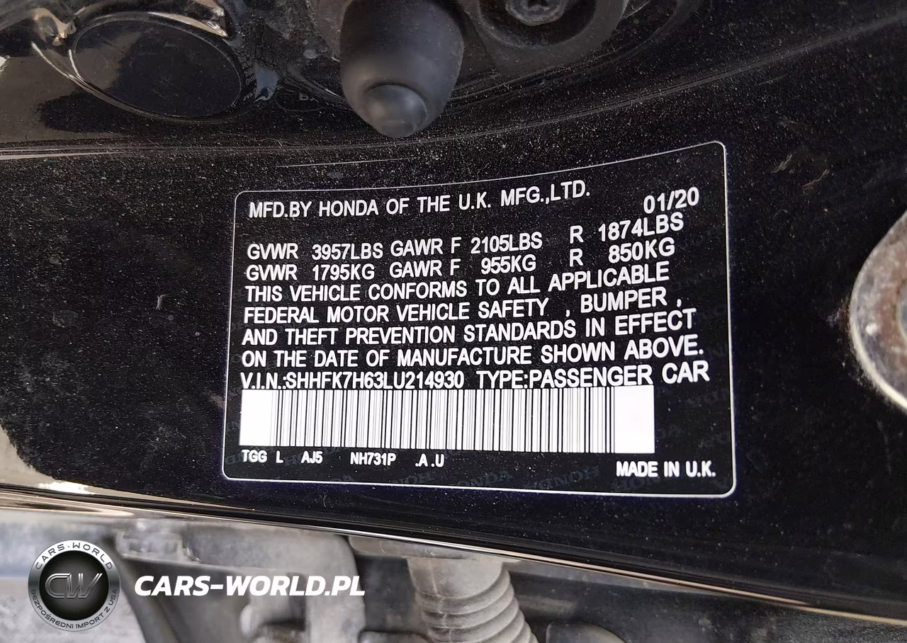 2020 Honda Civic Ex VIN:SHHFK7H63LU214930 - 9