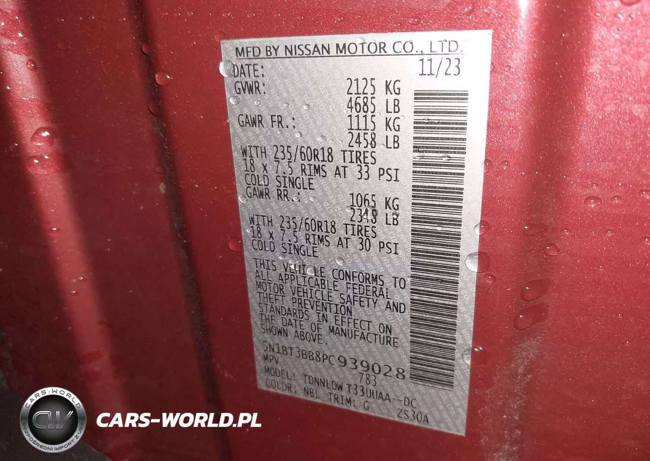 2023 Nissan Rogue Sv Intelligent Awd VIN:5N1BT3BB8PC939028 - 9
