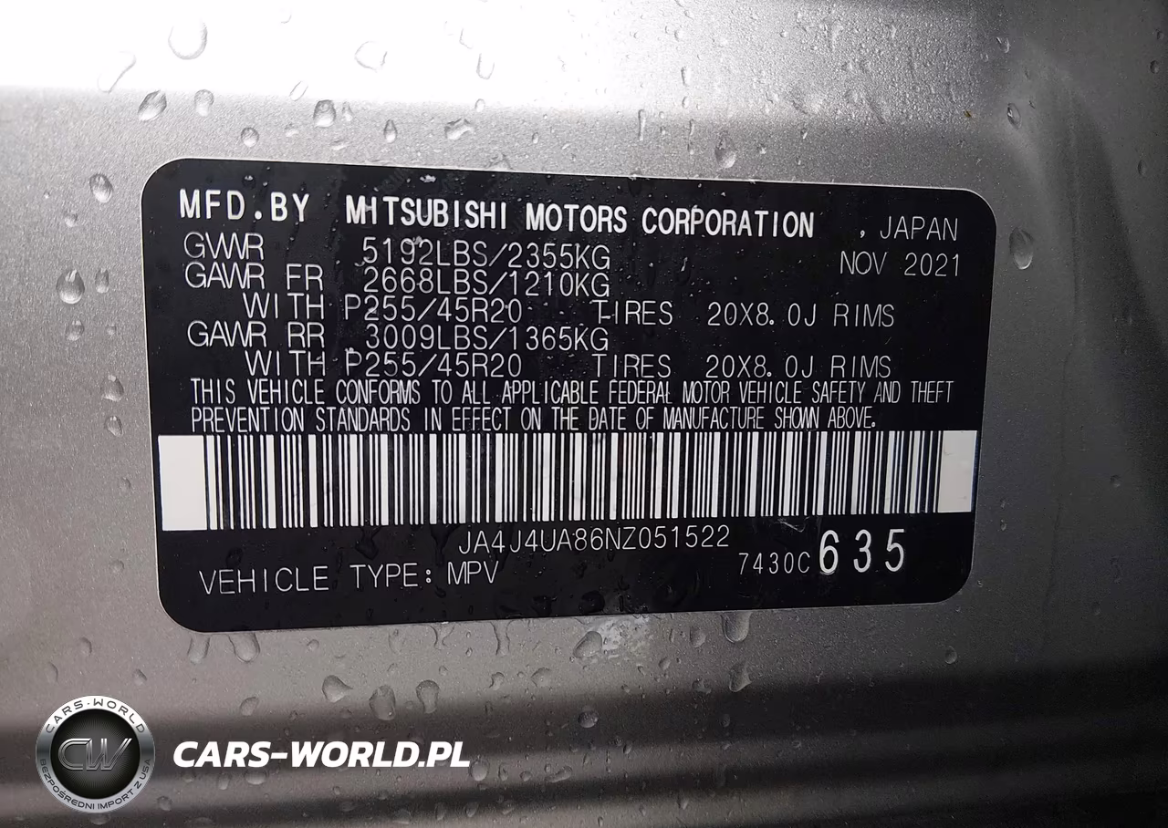 2022 Mitsubishi Outlander Black Edition S-Awc-Se 2.5 S-Awc-Se Launch Edition S-Awc VIN:JA4J4UA86NZ051522 - 9