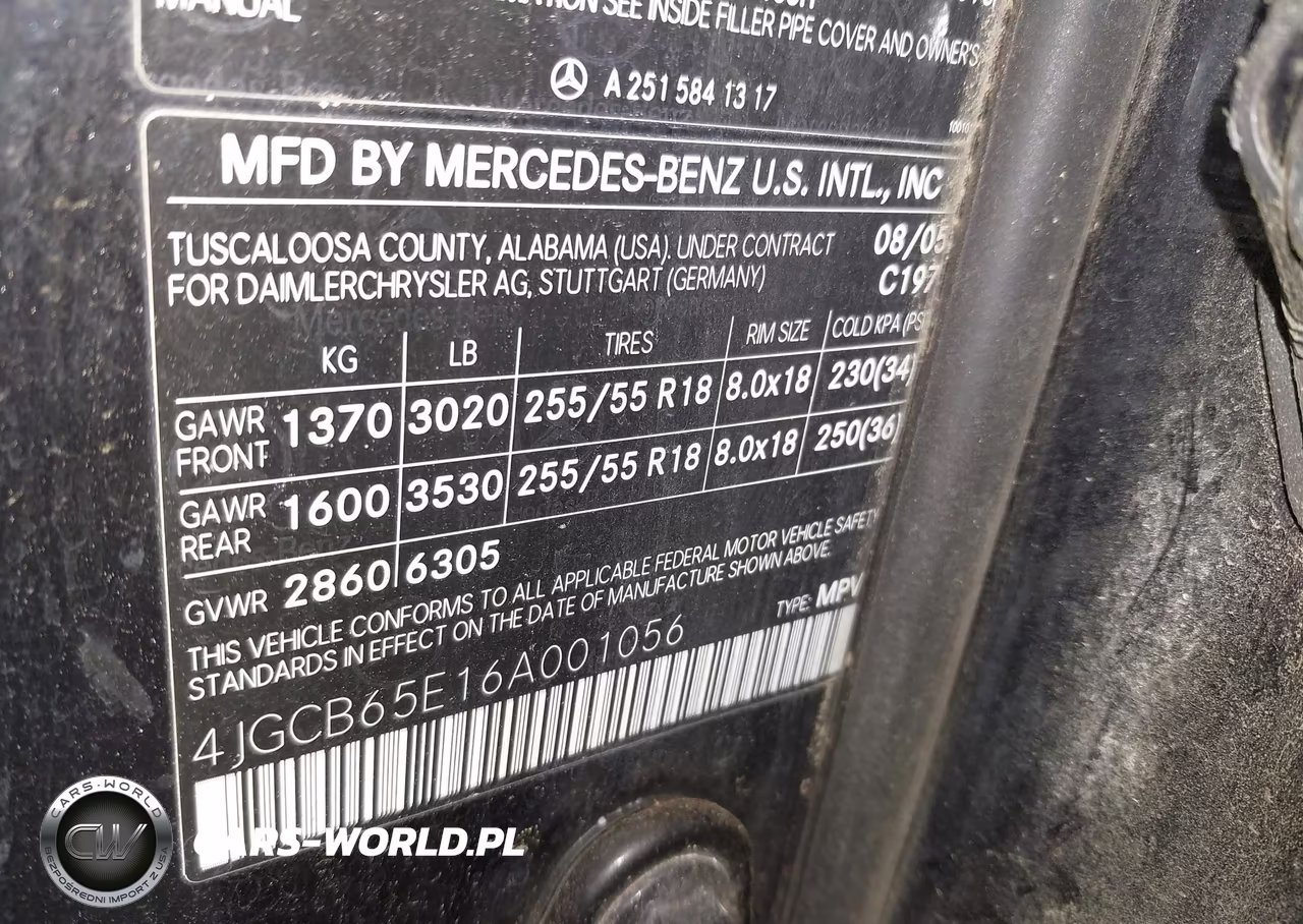 2006 Mercedes-Benz R 350 4Matic VIN:4JGCB65E16A001056 - 9
