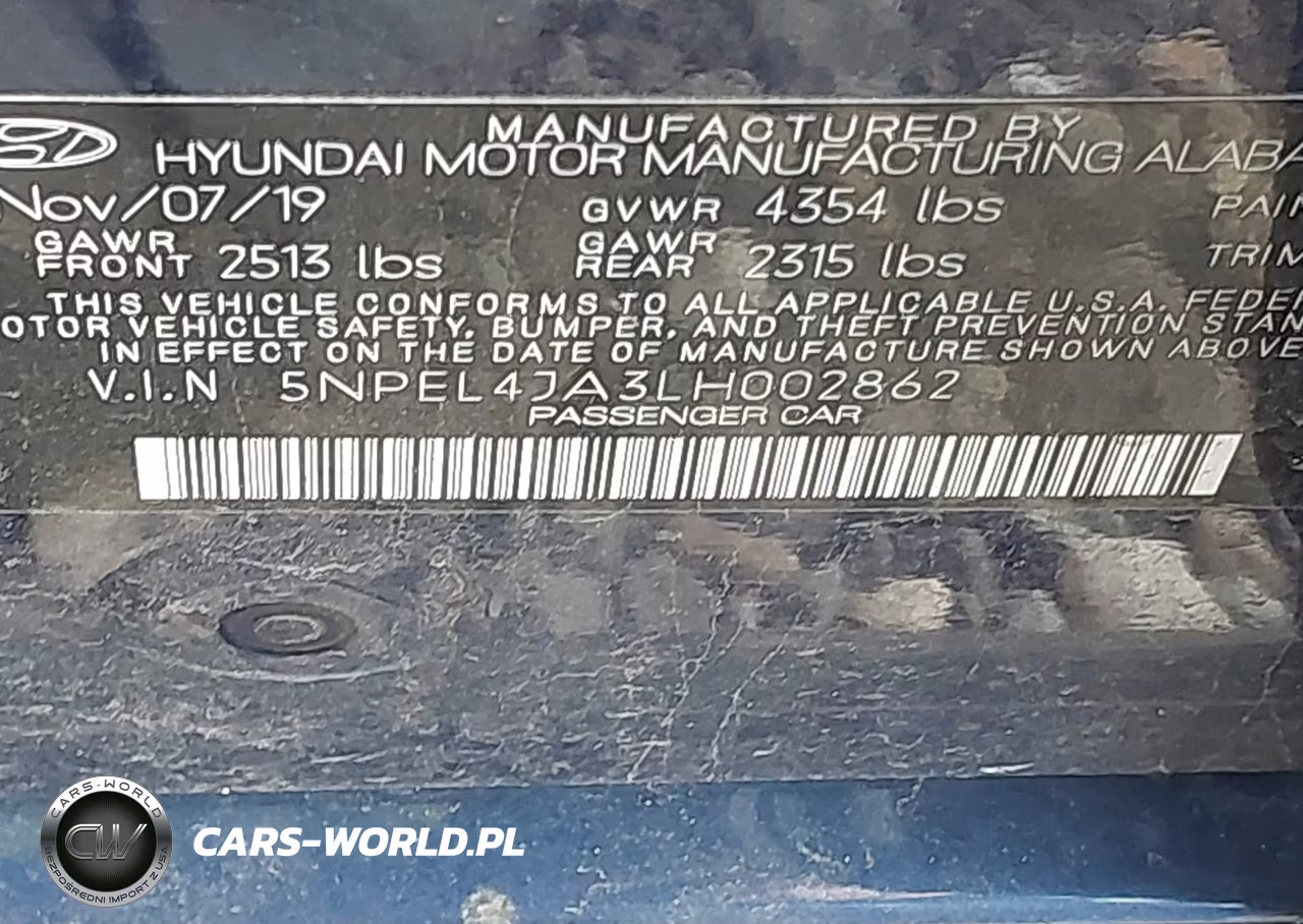 2020 Hyundai Sonata Sel VIN:5NPEL4JA3LH002862 - 9