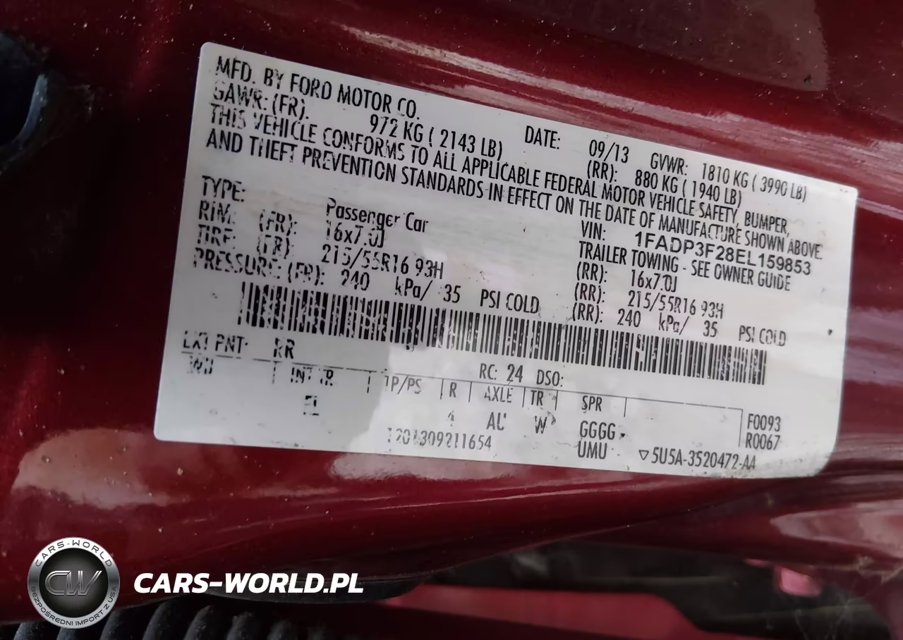 2014 Ford Focus Se VIN:1FADP3F28EL159853 - 9