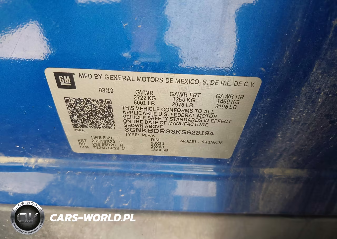 2019 Chevrolet Blazer VIN:3GNKBDRS8KS628194 - 9