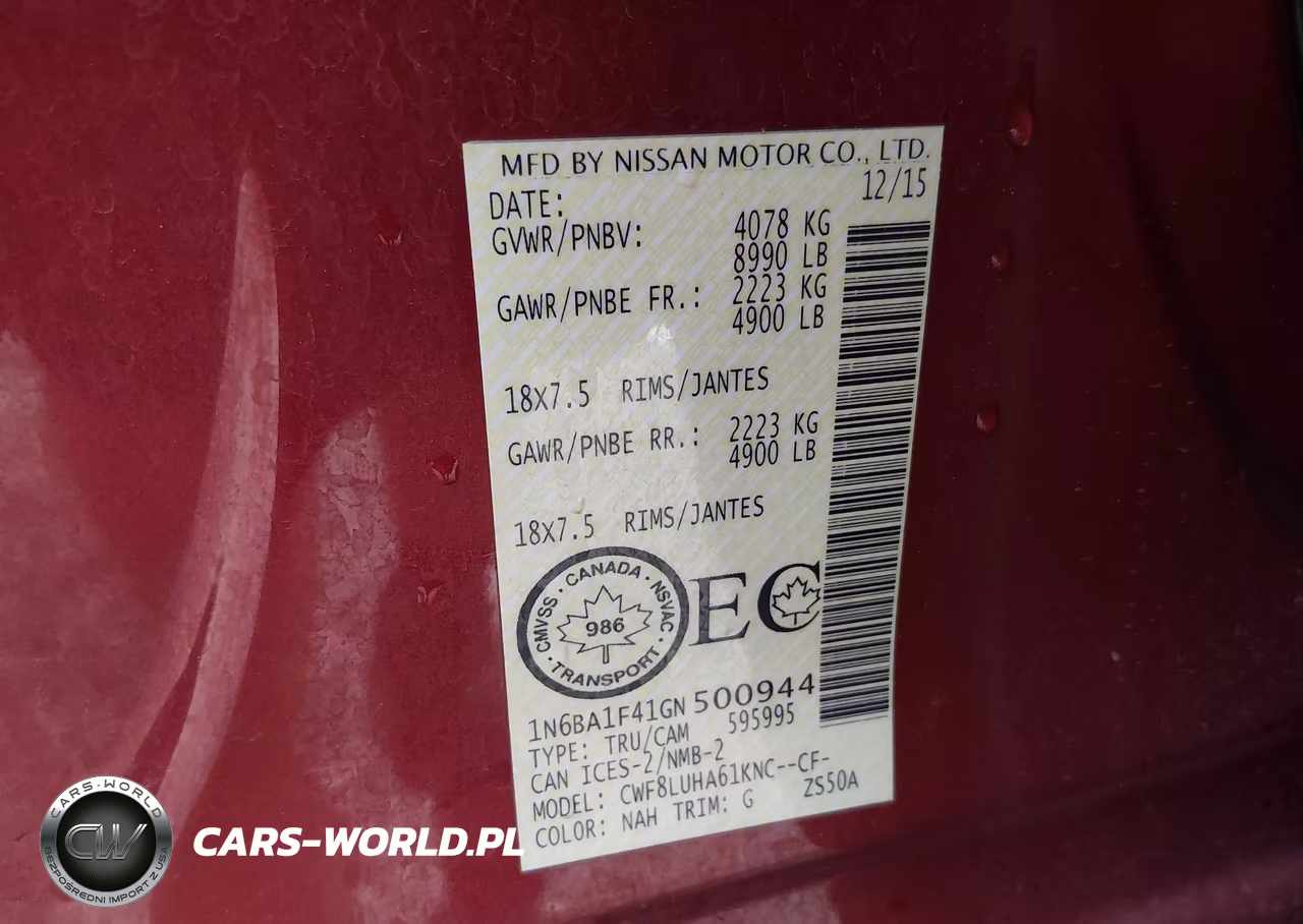 2016 Nissan Titan Xd Platinum Reserve Diesel-Pro-4X Diesel-S-Sl Diesel-Sv Diesel VIN:1N6BA1F41GN500944 - 9