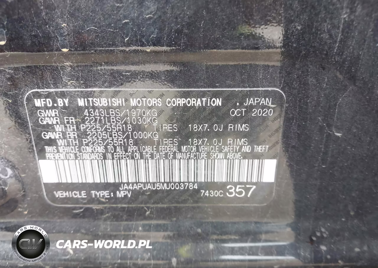 2021 Mitsubishi Outlander Sport 2.0 Be 2Wd-2.0 Es 2Wd-2.0 Le 2Wd-2.0 S 2Wd VIN:JA4APUAU5MU003784 - 9