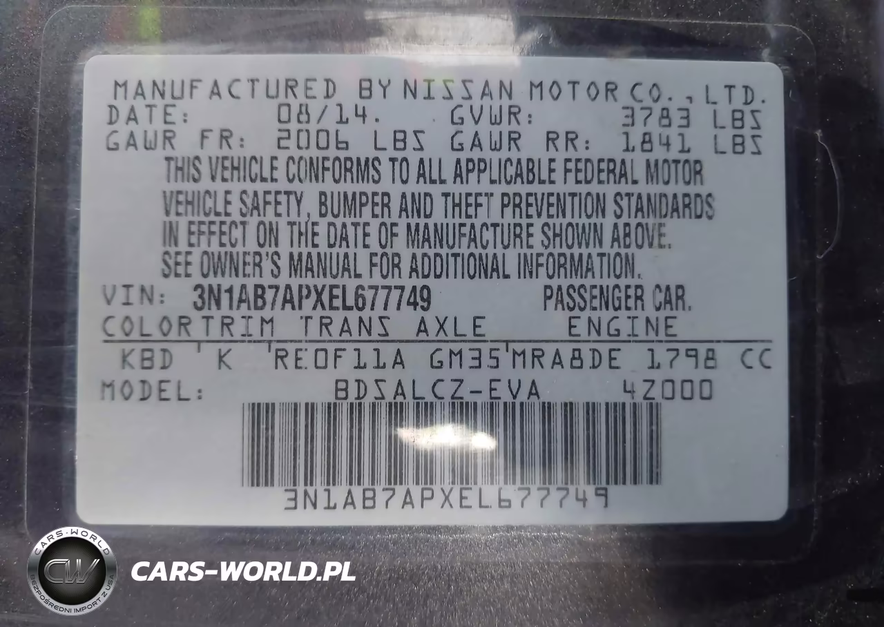 2014 Nissan Sentra S VIN:3N1AB7APXEL677749 - 9