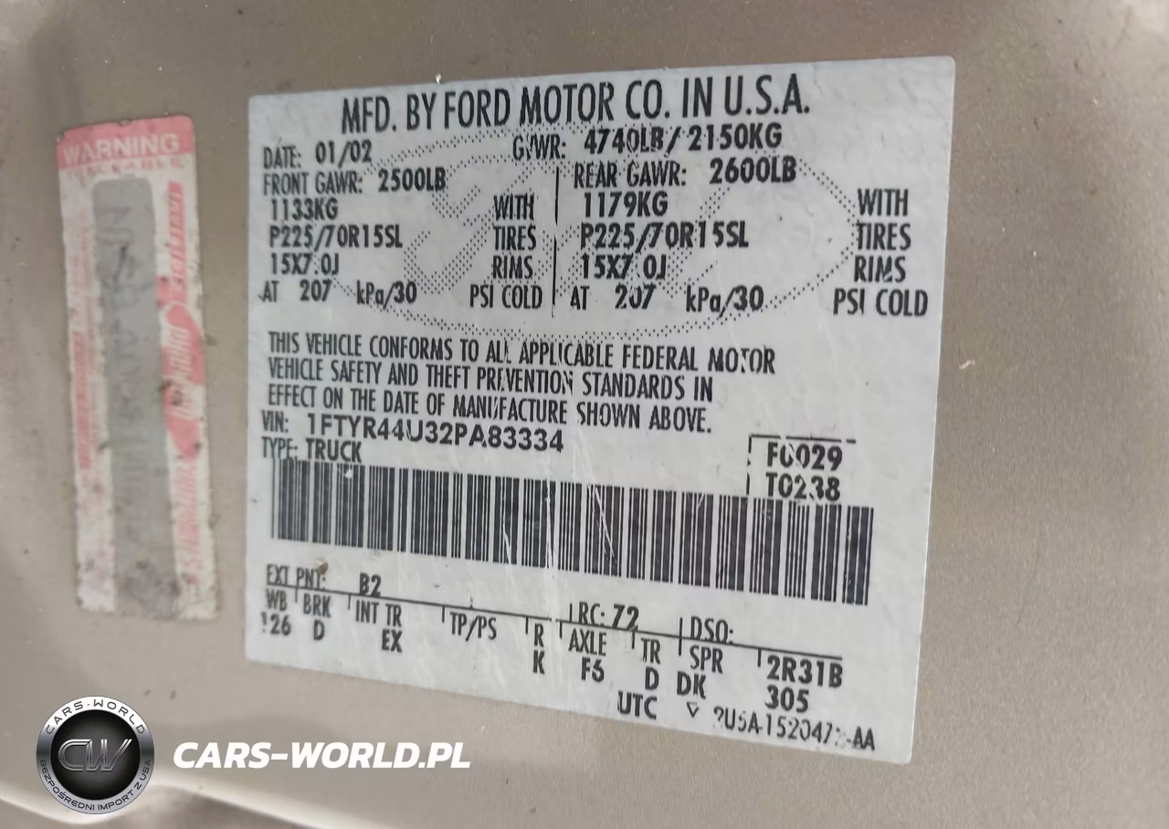 2002 Ford Ranger Edge-Tremor-Xlt VIN:1FTYR44U32PA83334 - 9