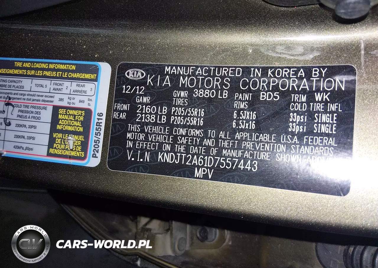 2013 Kia Soul + VIN:KNDJT2A61D7557443 - 9