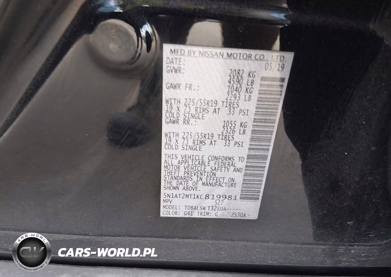 2019 Nissan Rogue Sl VIN:5N1AT2MT1KC819981 - 9