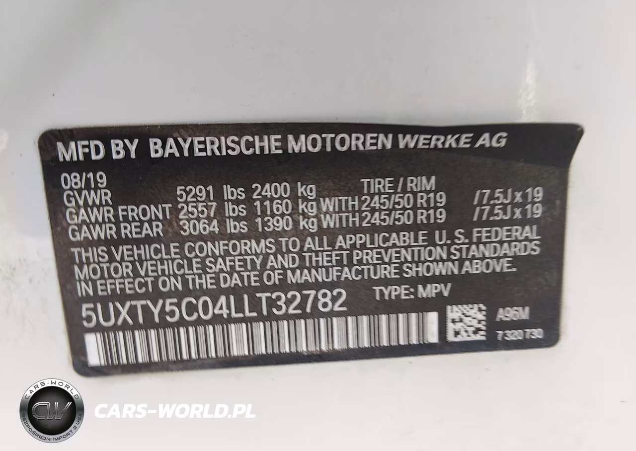 2020 BMW X3 xDrive30I VIN:5UXTY5C04LLT32782 - 9