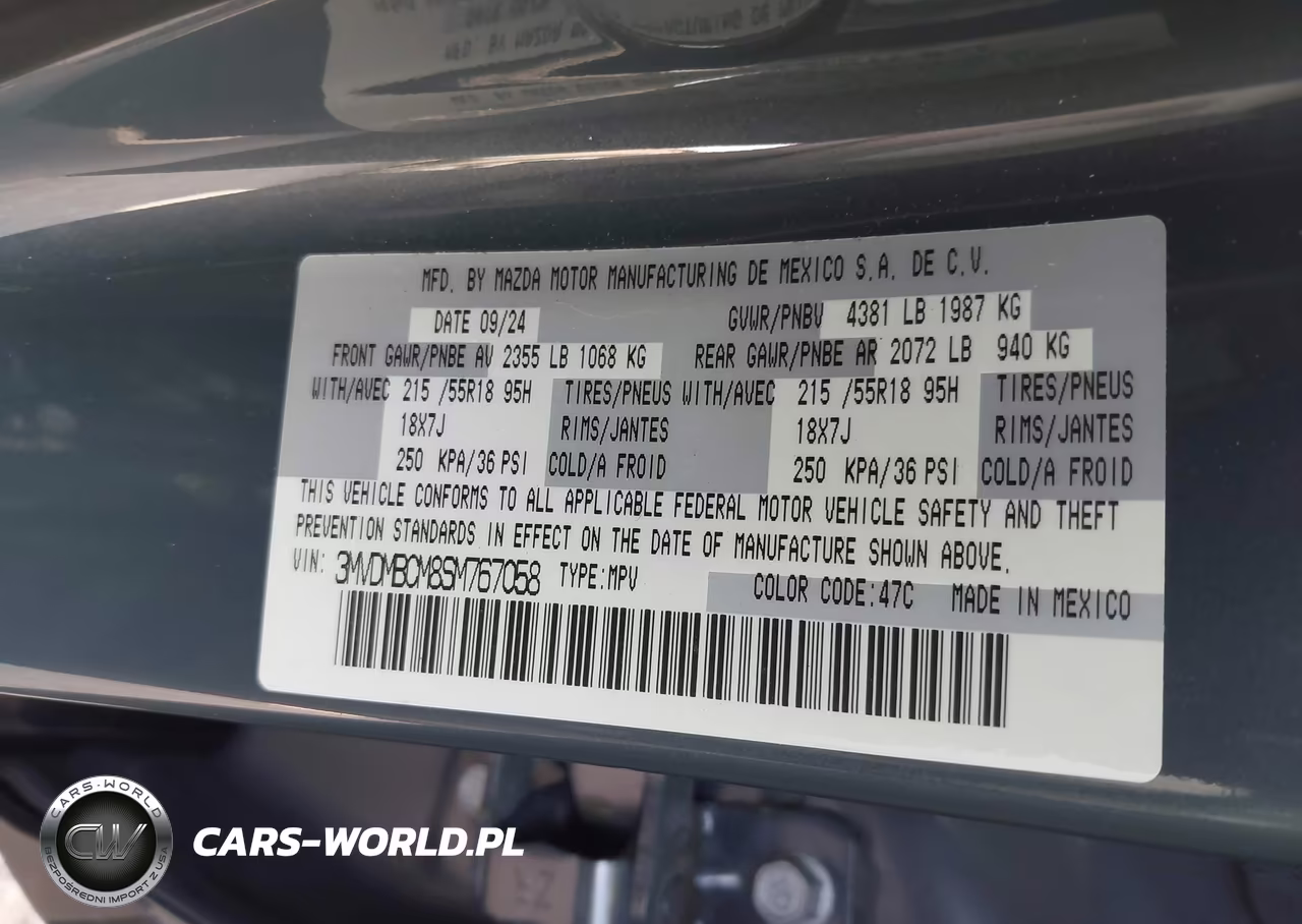 2025 Mazda Cx-30 2.5 S Carbon Edition VIN:3MVDMBCM8SM767058 - 9