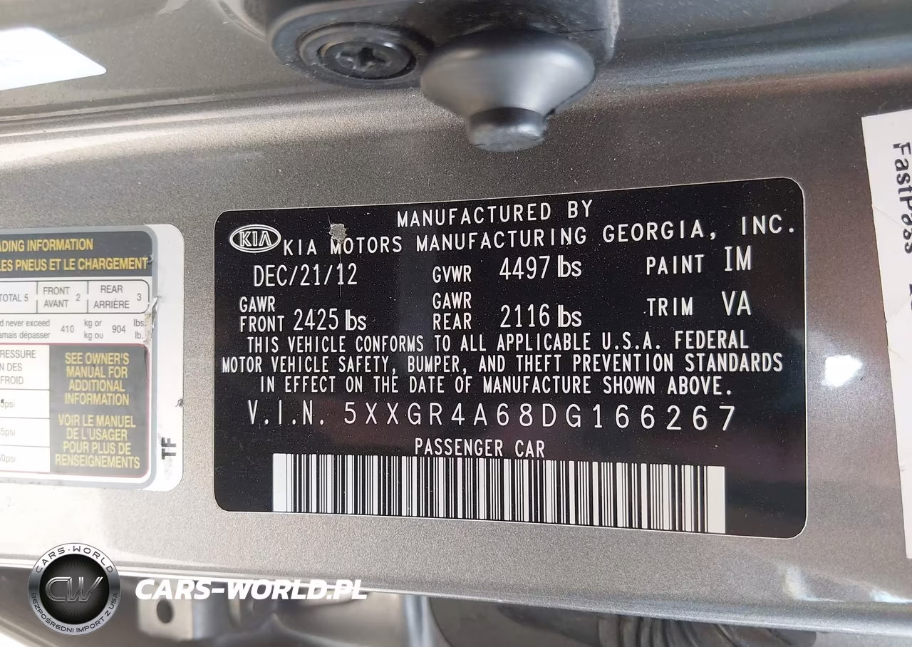 2013 Kia Optima Sx VIN:5XXGR4A68DG166267 - 9