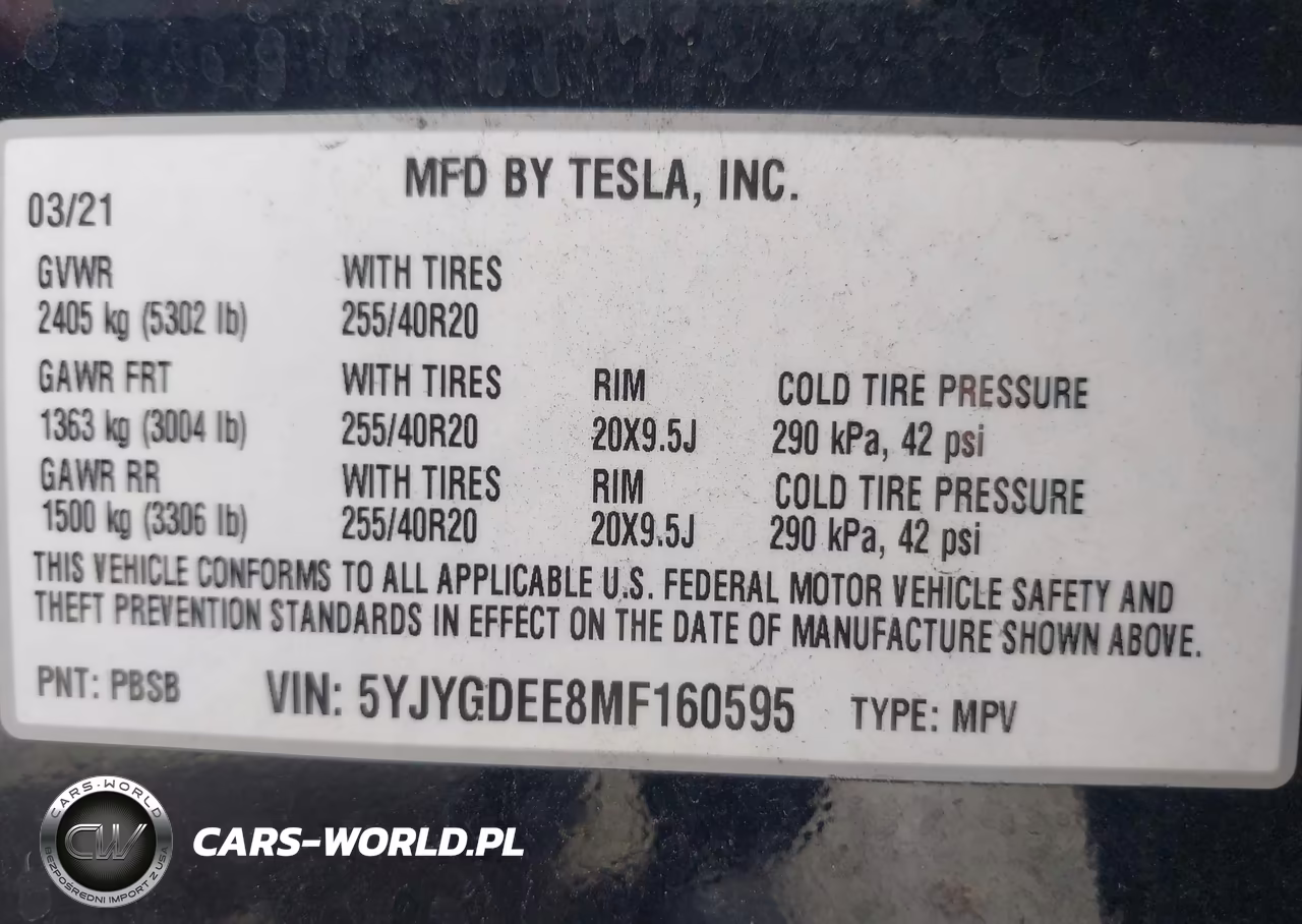 2021 Tesla Model Y Long Range Dual Motor All-Wheel Drive VIN:5YJYGDEE8MF160595 - 9