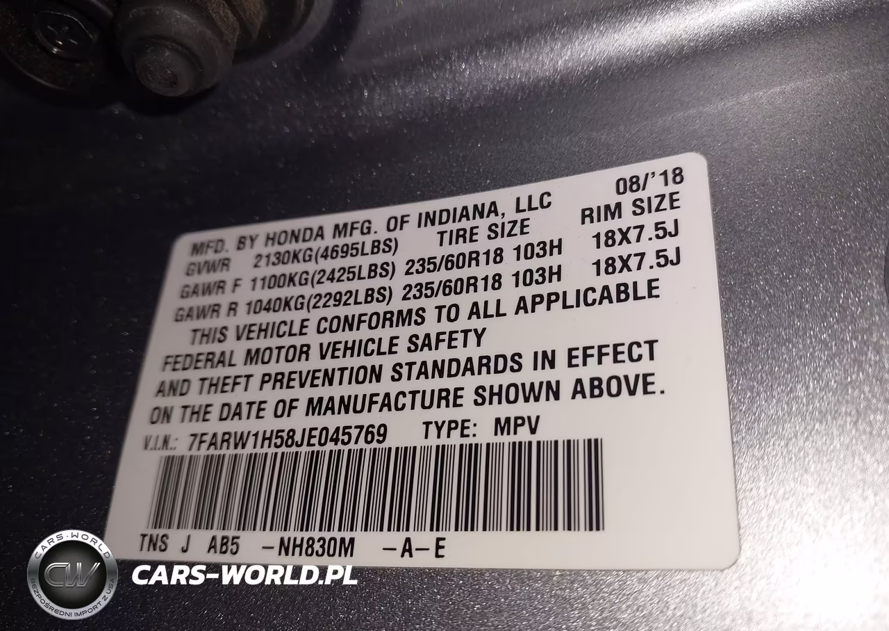 2018 Honda Cr-V Ex VIN:7FARW1H58JE045769 - 9