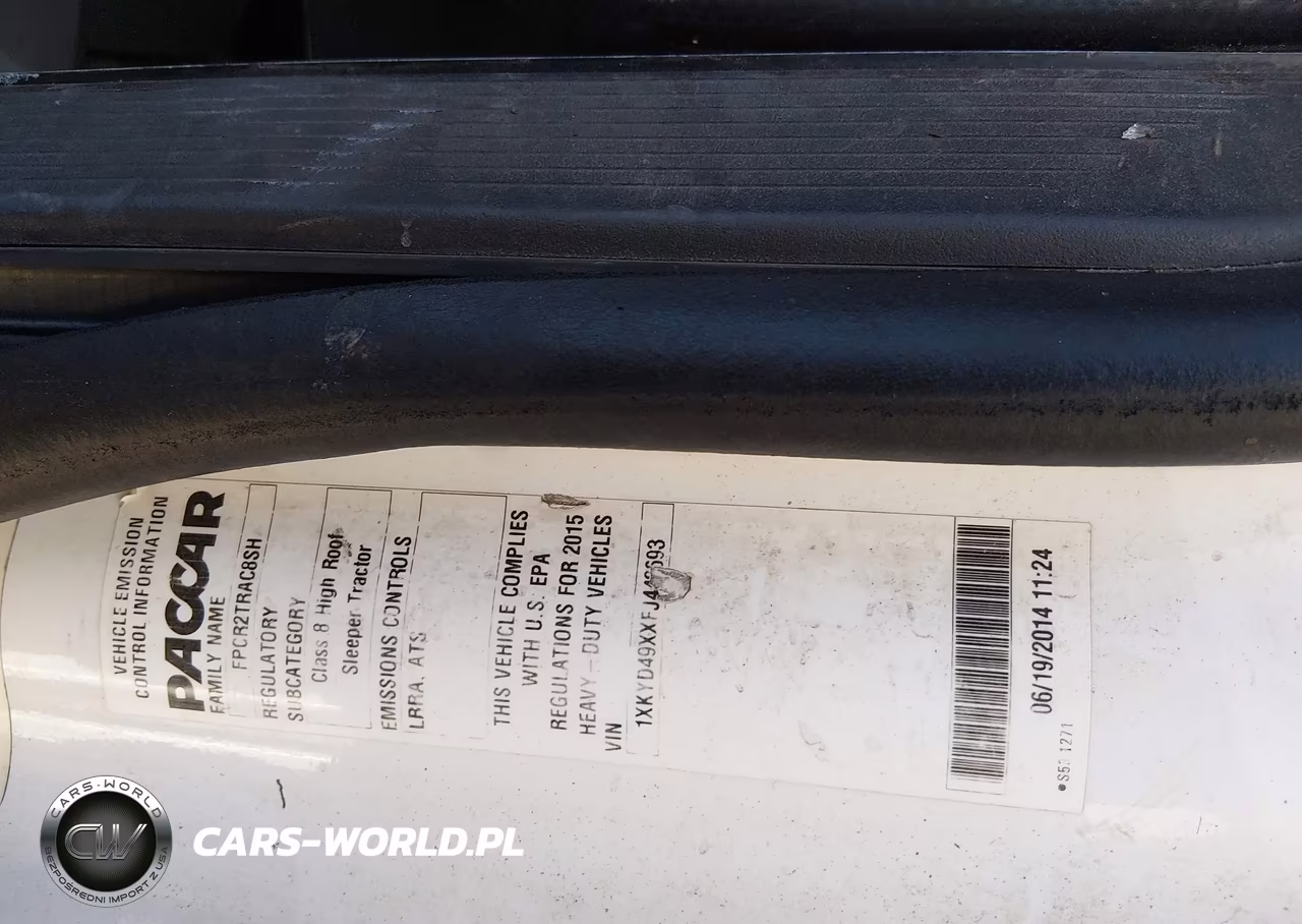 2015 Kenworth Construction T680 VIN:1XKYD49XXFJ442693 - 8