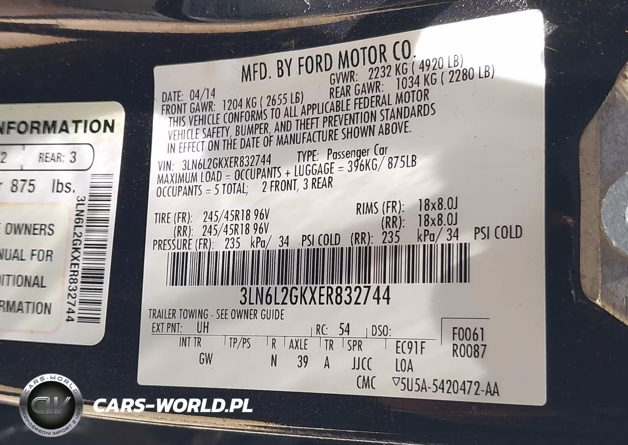 2014 Lincoln Mkz VIN:3LN6L2GKXER832744 - 9