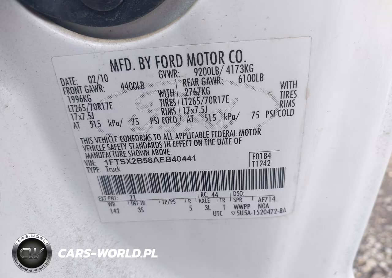 2010 Ford Super Duty F-250 Srw Lariat-Xl-Xlt VIN:1FTSX2B58AEB40441 - 9