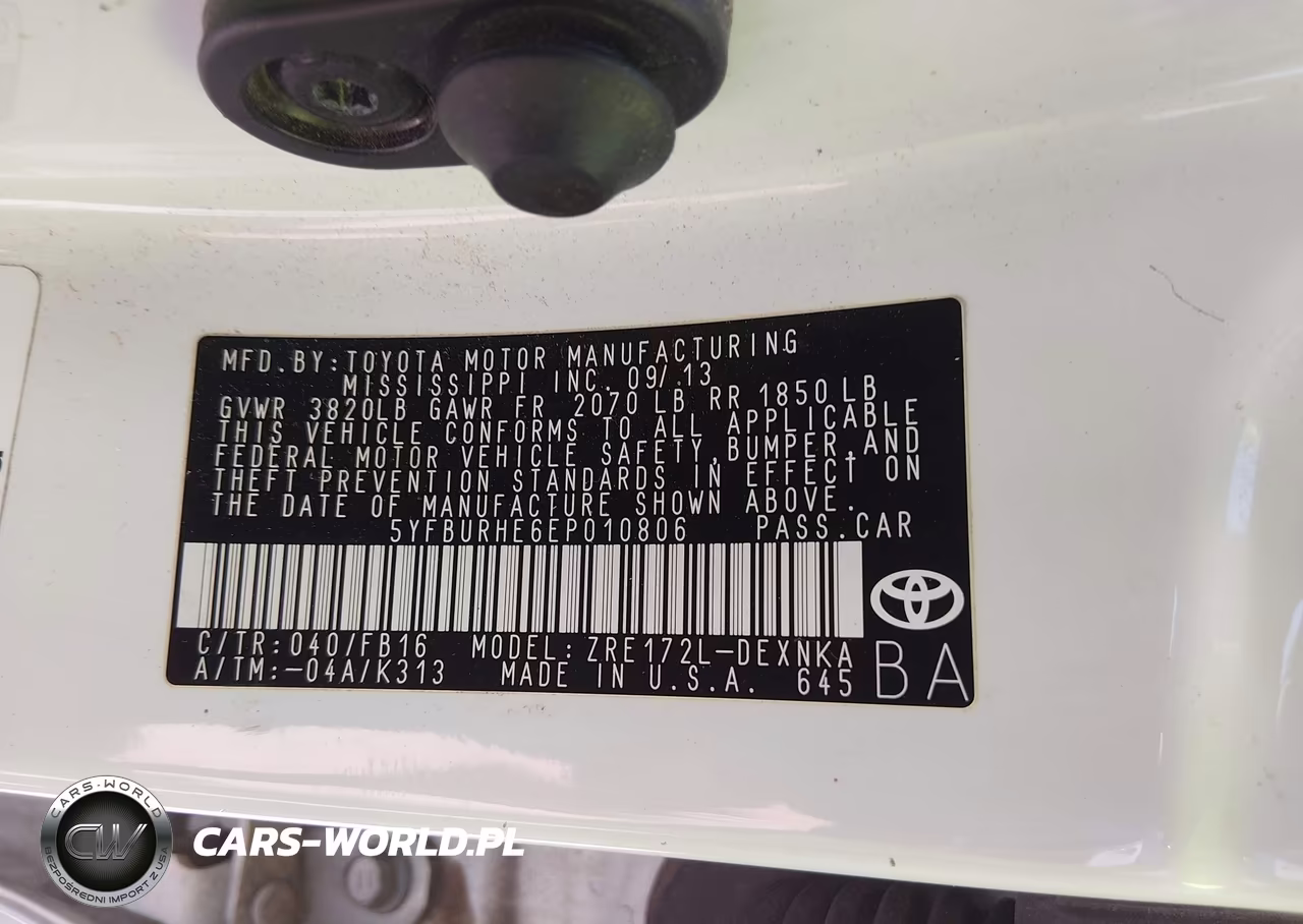 2014 Toyota Corolla Le VIN:5YFBURHE6EP010806 - 9
