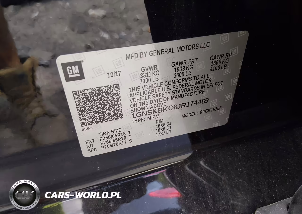 2018 Chevrolet Tahoe Lt VIN:1GNSKBKC6JR174469 - 9