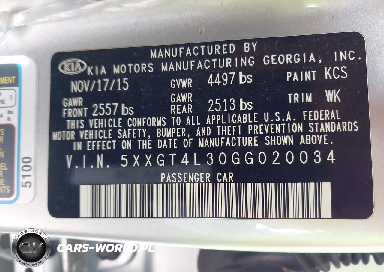 2016 Kia Optima Lx VIN:5XXGT4L30GG020034 - 9