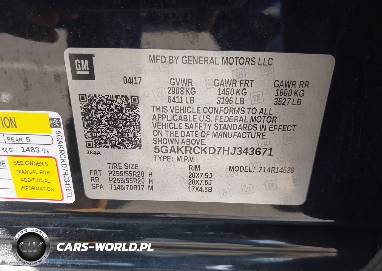 2017 Buick Enclave Premium VIN:5GAKRCKD7HJ343671 - 9