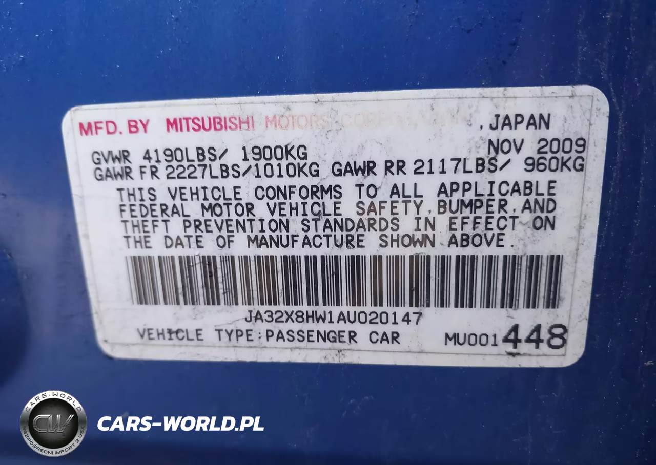 2010 Mitsubishi Lancer Sportback Gts VIN:JA32X8HW1AU020147 - 9